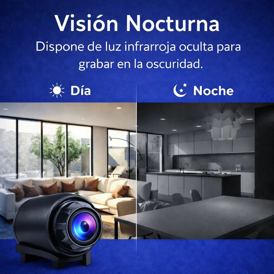 Mini Cámara de Seguridad 1080P 📹 Visión Nocturna · Detección de Movimiento