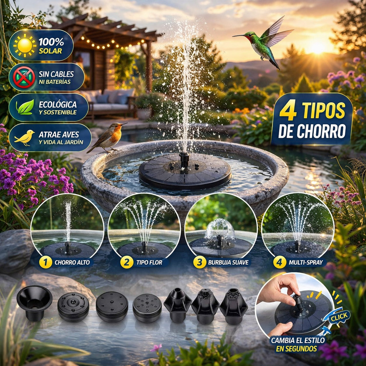 Fuente de Agua Solar AquaSol™