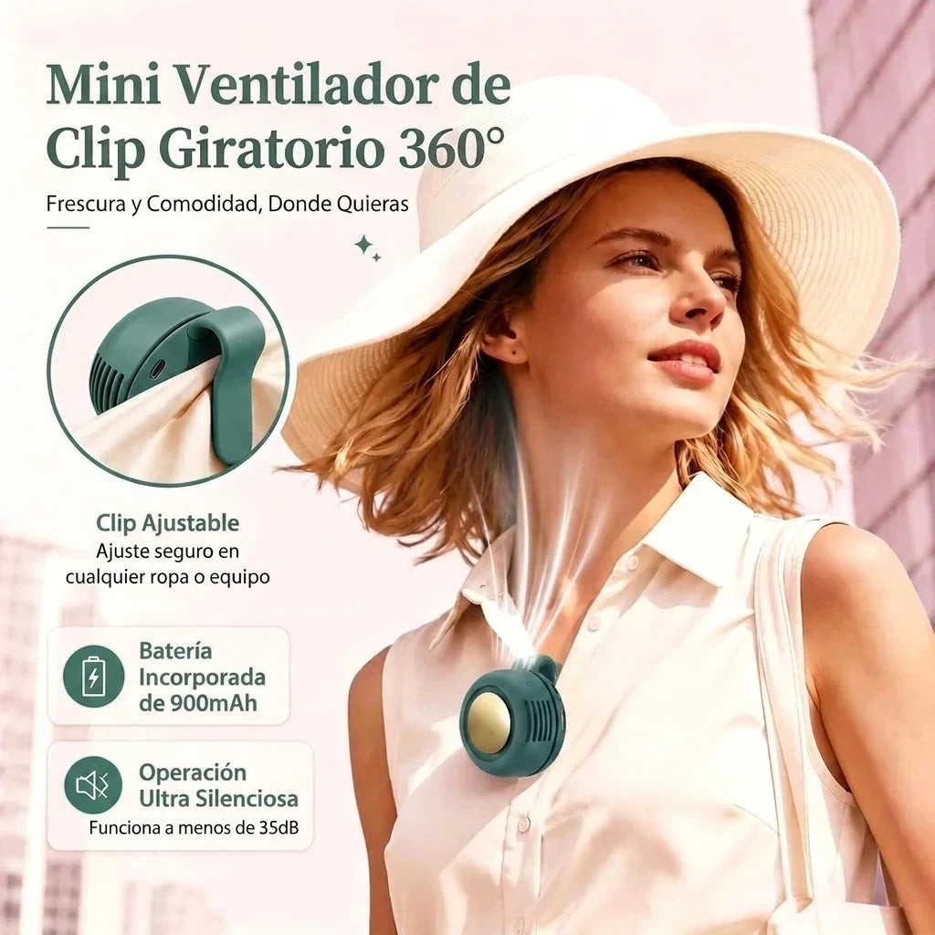 Mini Ventilador Portátil de Clip 360° 🌬️ Manos Libres, Ultra Silencioso — 1